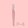 Stainless steel tweezers for eyelash extension