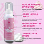 Unflavored whipped lash shampoo with a white cap - MUA Lashes Collections