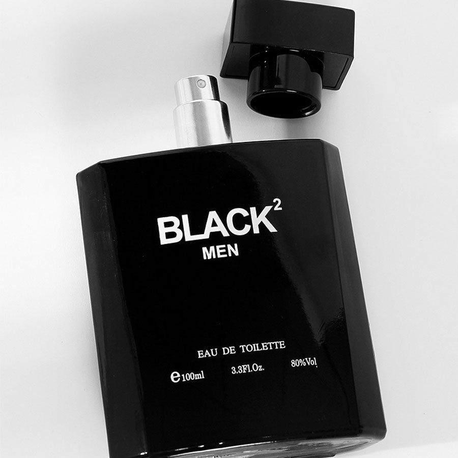 Men perfume with woody scent black bottle - MUA Lashes Collections