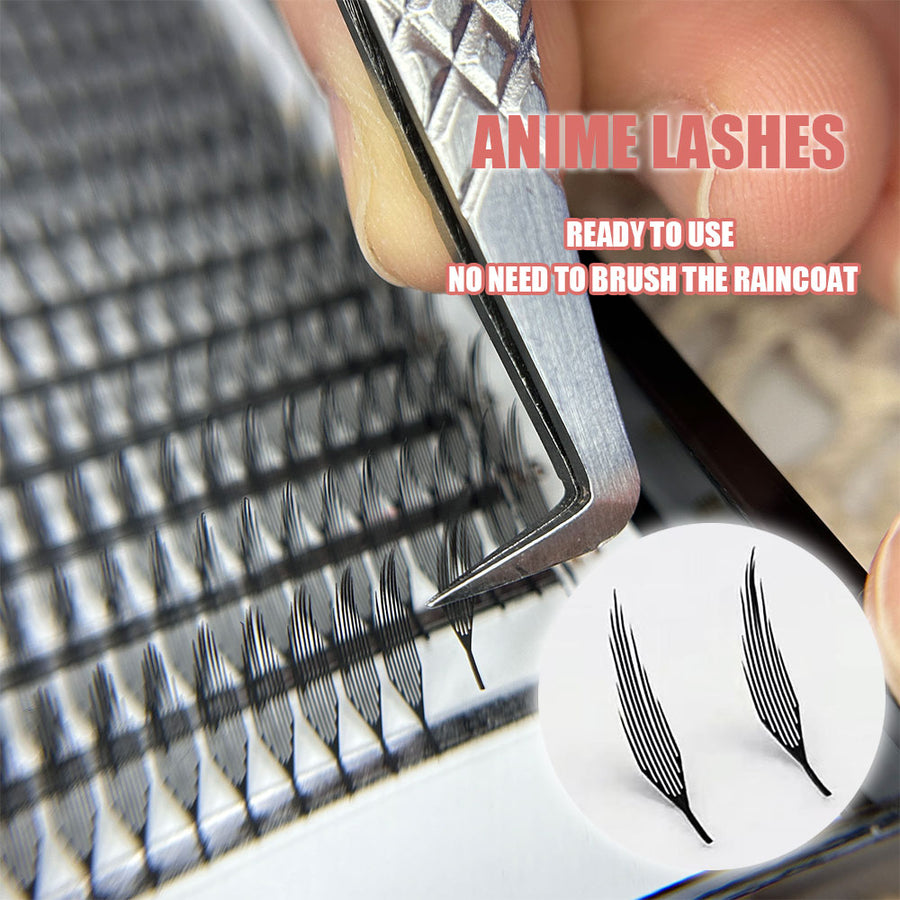 New Anime Tower Spire Premade Eyelash Fans