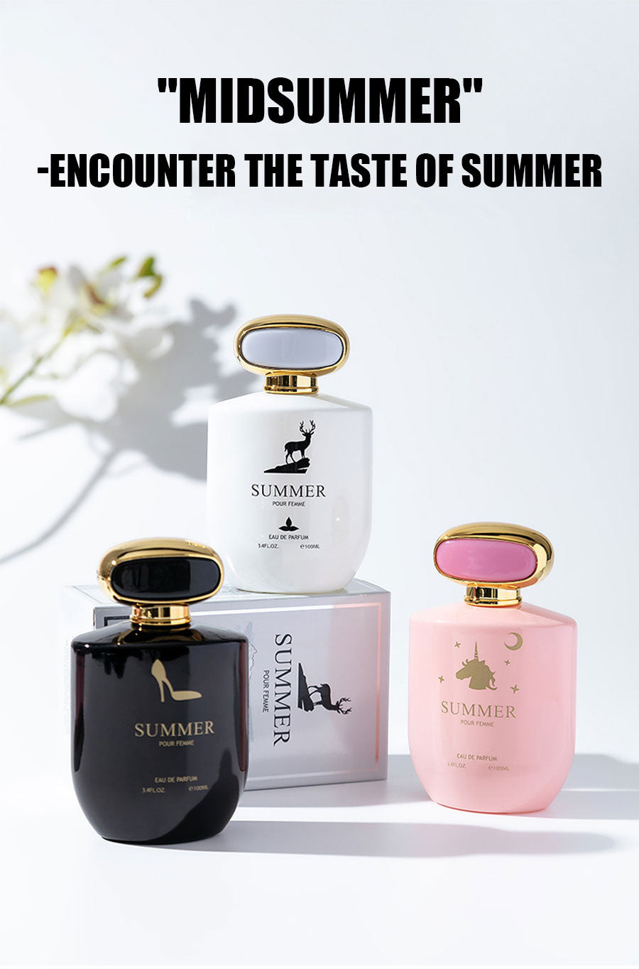 Women perfume fresh scent Black bottle 100ml