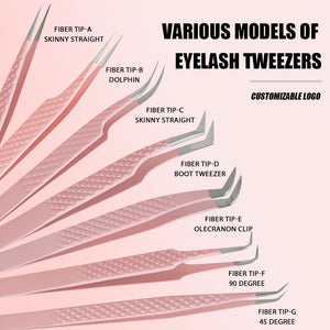Stainless steel tweezers for eyelash extension