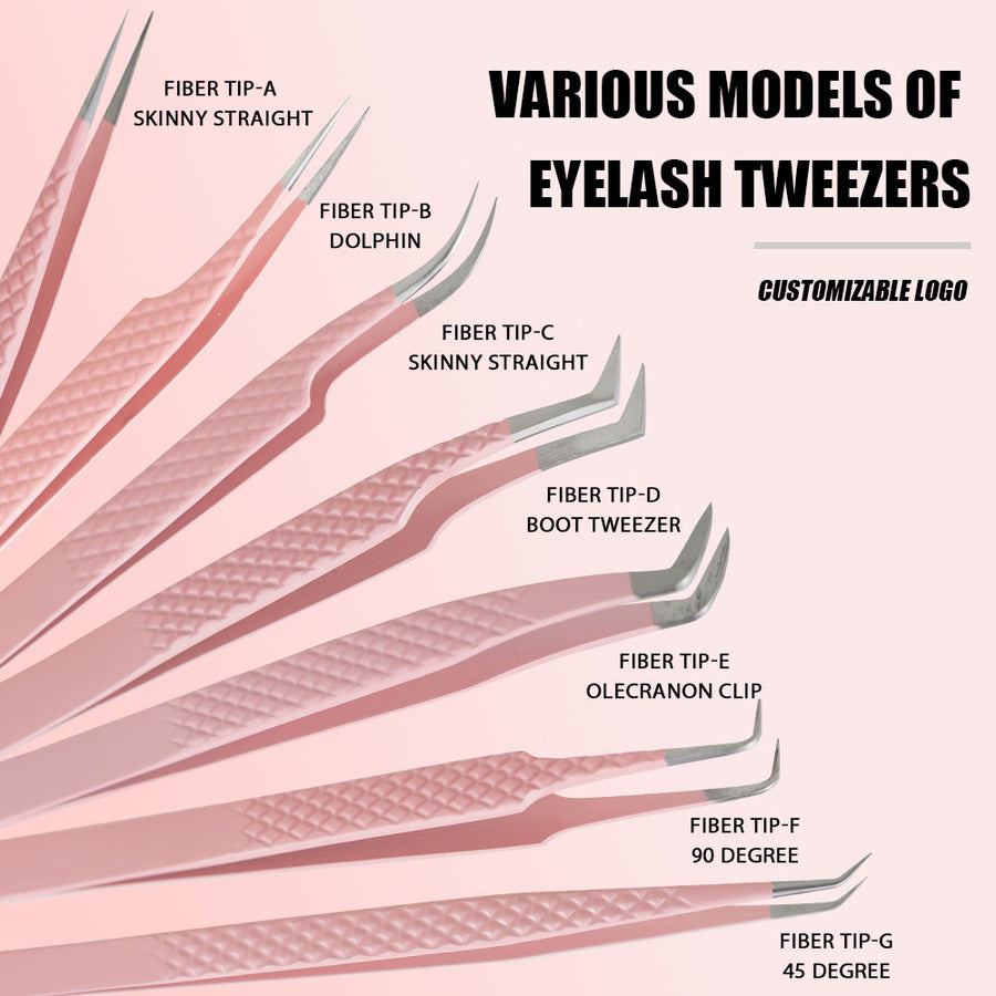 Stainless steel tweezers for eyelash extension