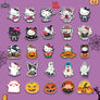 Halloween Hello Kitty Bandage Acrylic Eyelash Tiles