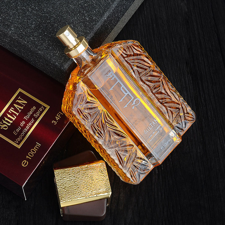 Men perfume gold bottle for sale 100ml - MUA Lashes Collections