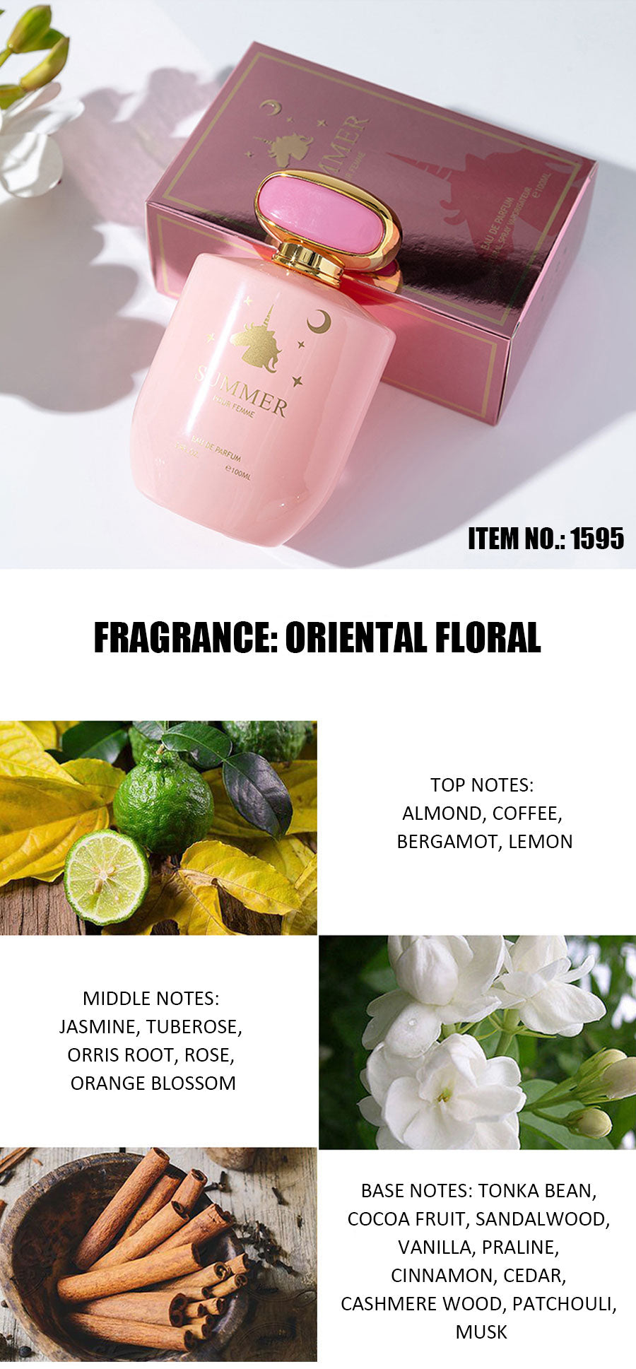 Women perfume fresh scent Black bottle 100ml