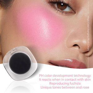 Color-changing solid blush