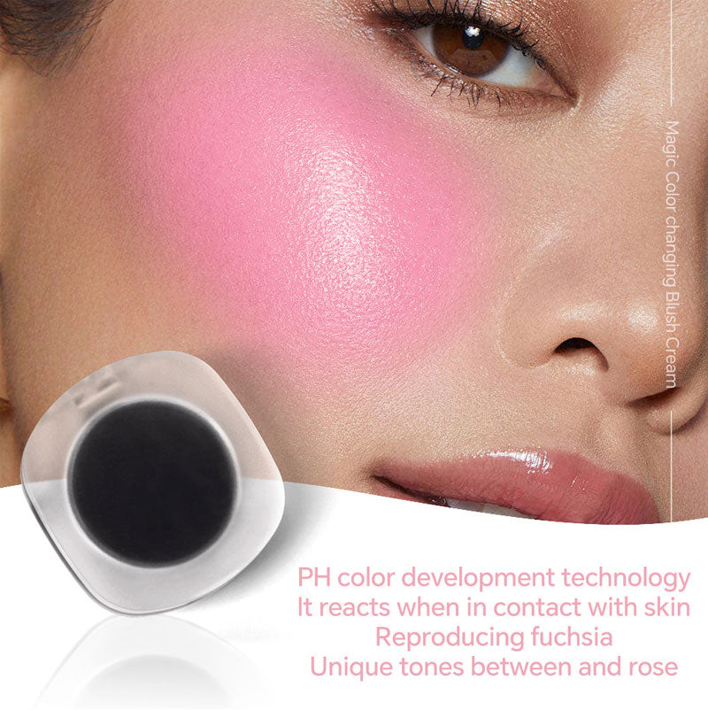 Color-changing solid blush
