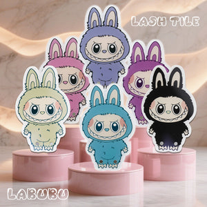 Labubu eyelash tile magnets