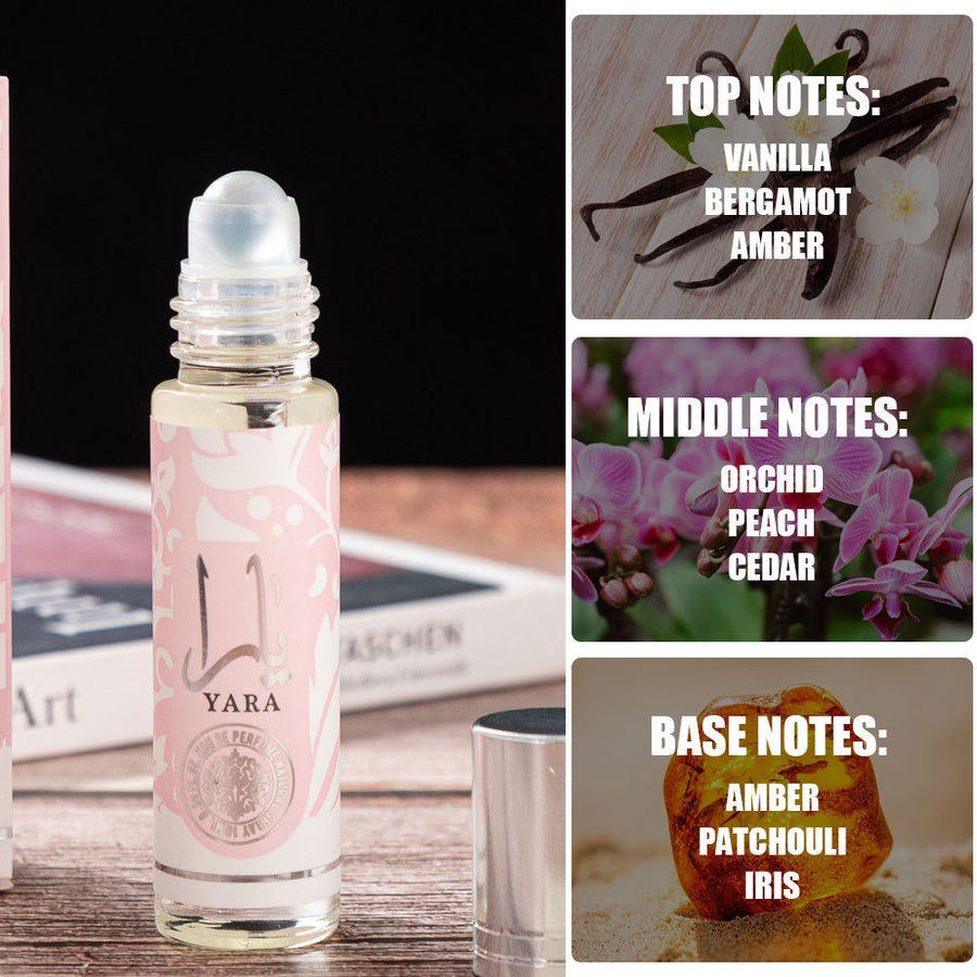 Arabian ladies perfume oil long lasting pink bottle