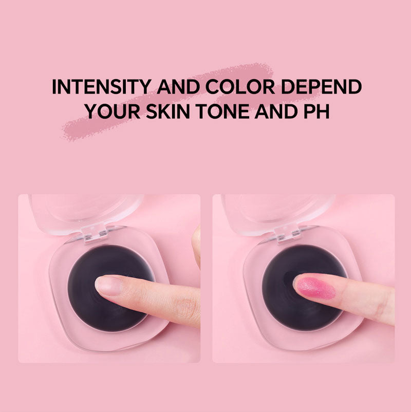 Color-changing solid blush