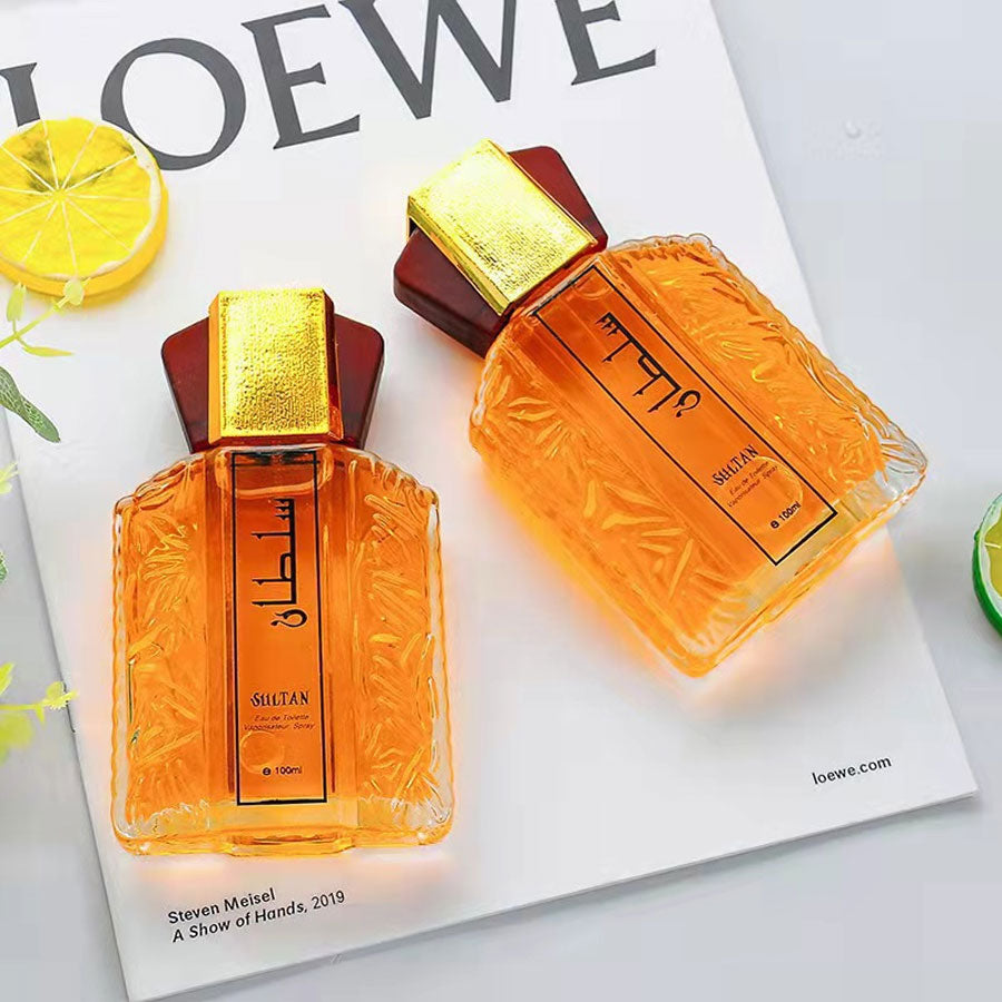 Men perfume gold bottle for sale 100ml - MUA Lashes Collections