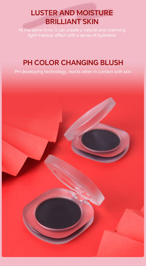 Color-changing solid blush