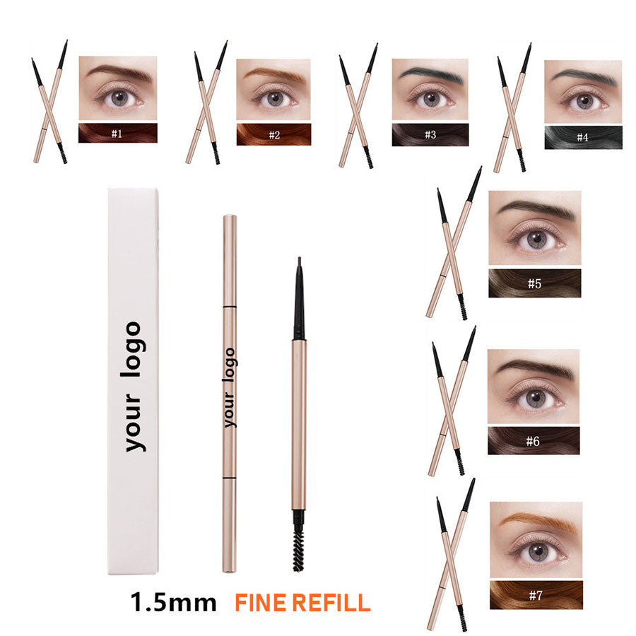 Ultra-fine, smooth and long-lasting rose gold tube eyebrow pencil