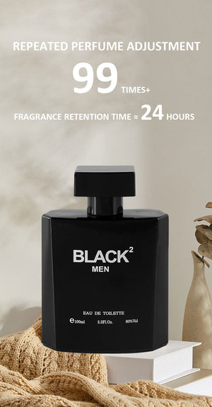 Men perfume with woody scent black bottle - MUA Lashes Collections