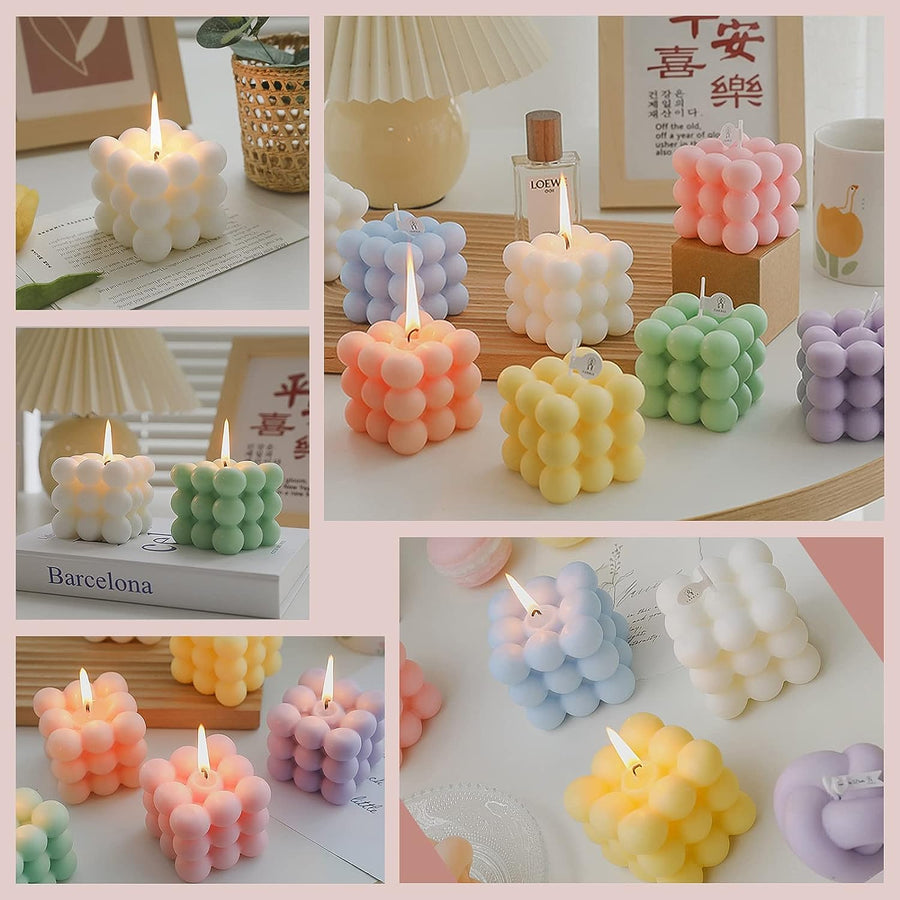 Cube  Bubble Soy Wax Candles - MUA Lashes Collections