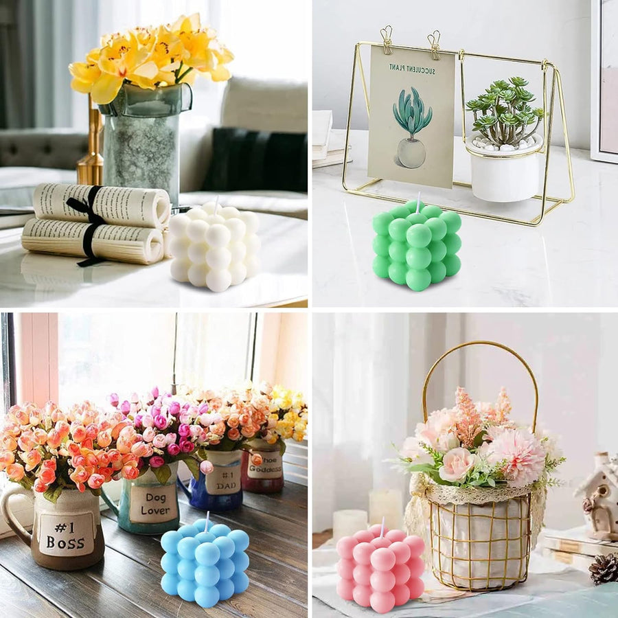 Cube  Bubble Soy Wax Candles - MUA Lashes Collections