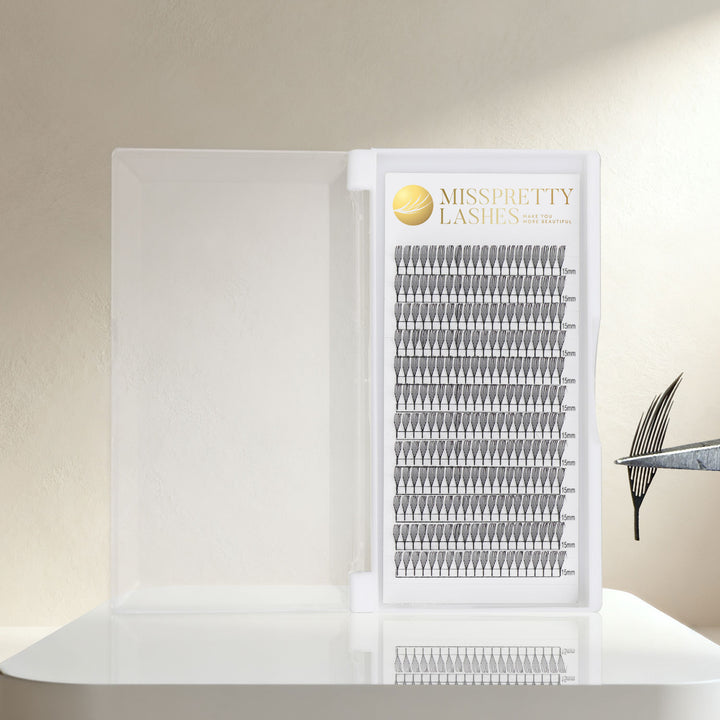 New Anime Tower Spire Premade Eyelash Fans