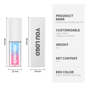Two-color fruity temperature-changing lip oil