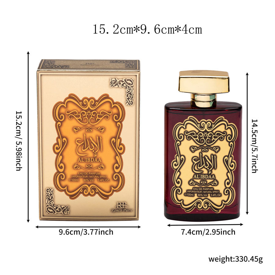 Men perfume wood scent gold bottle 100ml