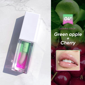 Two-color fruity temperature-changing lip oil