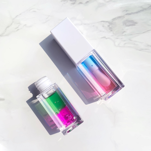 Two-color fruity temperature-changing lip oil