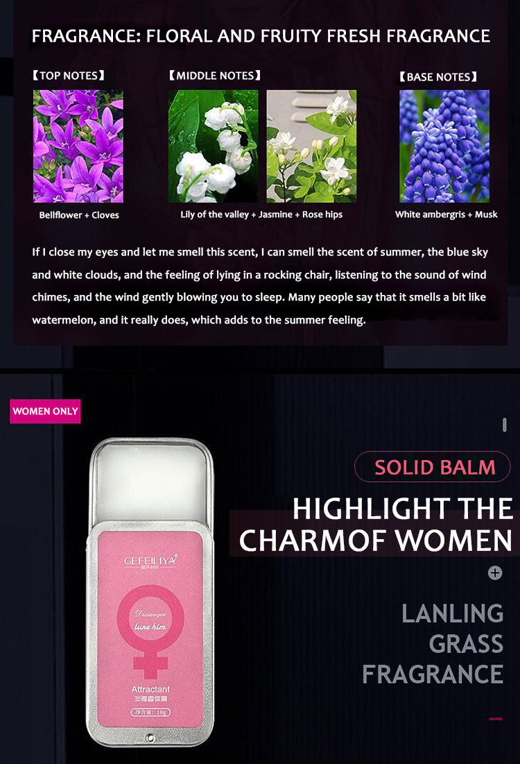 Women's Floral and Fruity Freshness solid balm perfume - MUA Lashes Collections