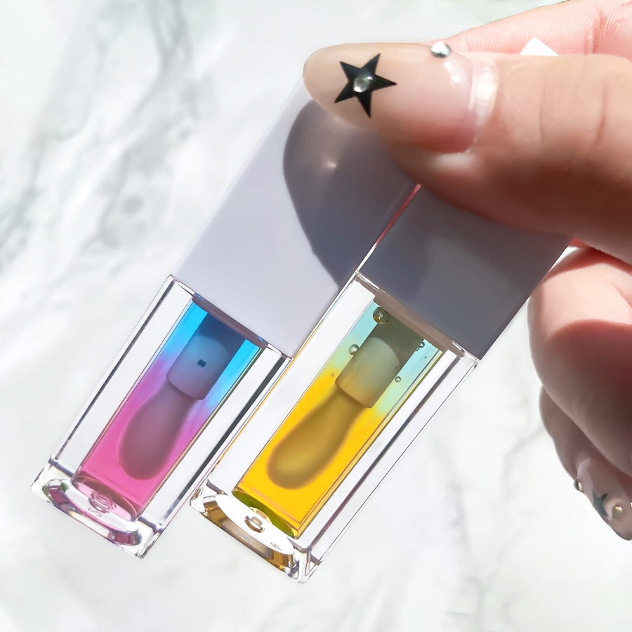 Two-color fruity temperature-changing lip oil