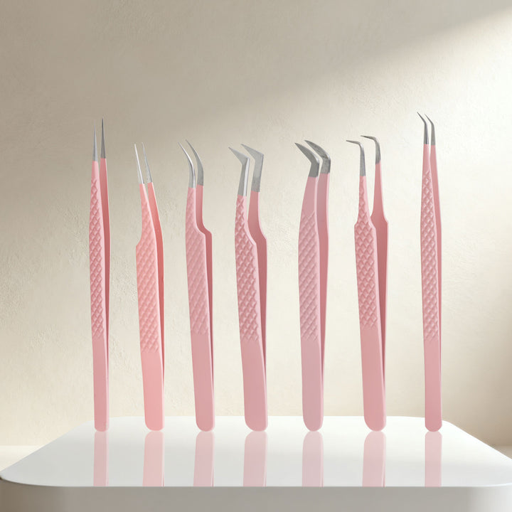 Stainless steel tweezers for eyelash extension