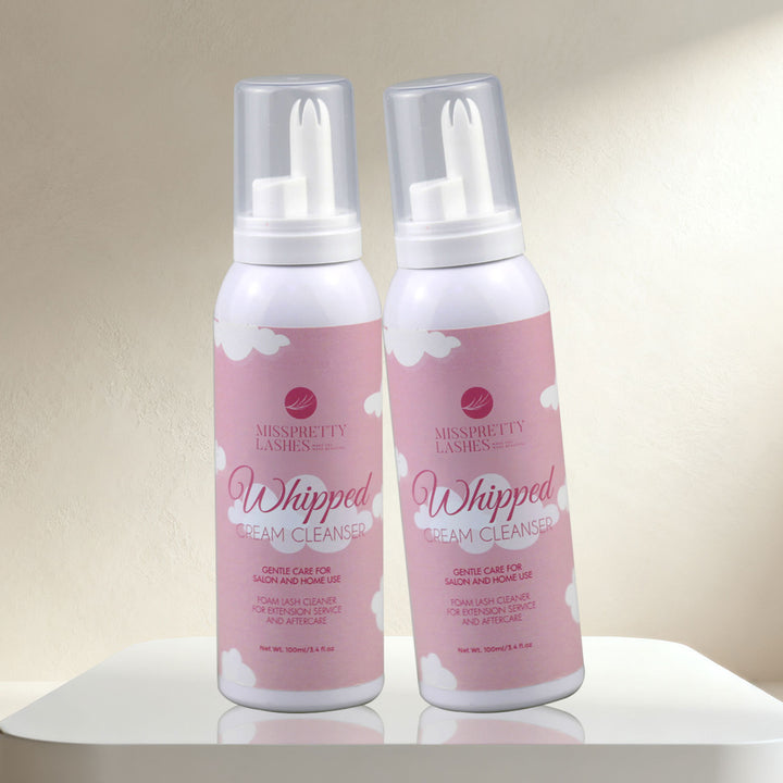 Unflavored whipped lash shampoo with a white cap - MUA Lashes Collections
