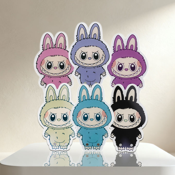 Labubu eyelash tile magnets